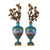 Pair of Jeweled Turquoise  Hand Painted Porcelain Sèvres Candelabras
