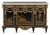 A Louis XVI Style Gilt Bronze Mounted Japonisme Lacquer and Ebony Marble-Top Commode à Vantaux A Louis XVI Style Gilt Bronze Mounted Japonisme Lacquer and Ebony Marble-Top Commode à Vantaux