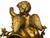 A Louis XVI Ormolu and White Marble Mantel Clock of Cupid