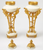 Pair of Louis XVI Style Ormolu Mounted White Marble Cassolettes