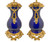 Large Pair of Ormolu Mounted Cobalt Sèvres Style Porcelain Vases