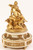 French Venus and Cupid Gilt Bronze and White Marble Mantle Clock