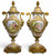 Pair of Gilt Bronze Mounted Sèvres Style Porcelain Urns