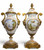 Pair of Gilt Bronze Mounted Sèvres Style Porcelain Urns