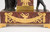 Patinated Bronze and Rouge Griotte Marble Mantel Clock
