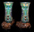 A Pair of Chinese Cloisonné Enamel Phoenix Vases