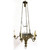 Gothic revival gilt bronze six light chandelier