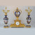 Gilt bronze painted jeweled Sèvres Porcelain Clock Set