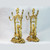 Pair of Unusual 19th Century Six-Light Gilt Bronze Candelabras