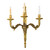 Pair of Gilt Bronze Three-Light Sconces Pair of Gilt Bronze Three-Light Sconces