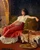 A Fine Painting of a Lounging Odalisque in a Harem by Vincent Stiepevich