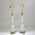 Pair French Gilt Bronze and White Opaline Table Lamps Pair French Gilt Bronze and White Opaline Table Lamps