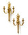 Gilt Bronze Louis XVI Style Three Light Wall Sconces Gilt Bronze Louis XVI Style Three Light Wall Sconces