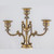 Pair of Silvered and Gilt Bronze Rock Crystal Three-Light Candelabra