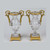 French Gilt-Bronze and Glass Clock Garniture French Gilt-Bronze and Glass Clock Garniture