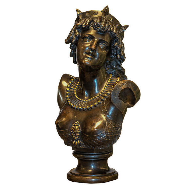 Fine Quality French Patinated Bronze Bust Entitled ‘Ariadne’ by Jean-Baptiste Clésinger