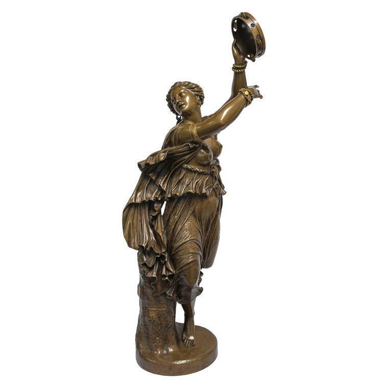 A Finely Casted Patinated Bronze Sculpture of a Dancer Zingara by F. Barbedienne