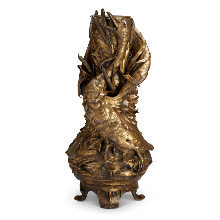 Belgian Ormolu Figural Vase 'VASE AU CYNGE'