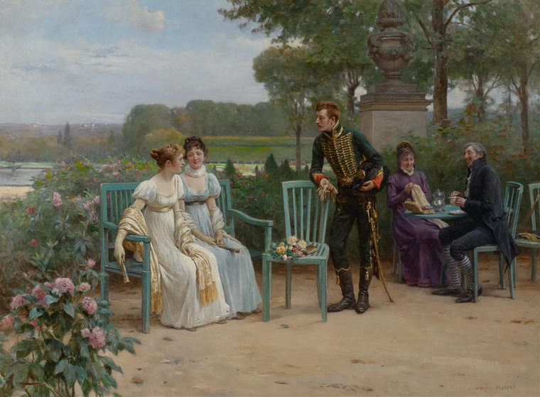 Adrien Moreau French, 1843-1906 La Demande en Mariage