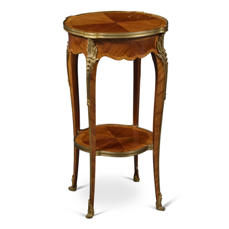  François Linke, A Louis XV Style Gilt-Bronze Mounted Bois Satiné and Kingwood Side Table