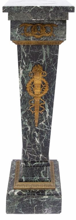  Empire  Gilt-Metal Mounted Green Marble Pedestal