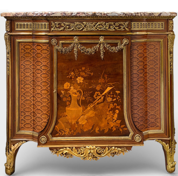 Large French Ormolu Mounted Meuble a Hauteur D'Appui by Joseph- Emmanuel Zwiener