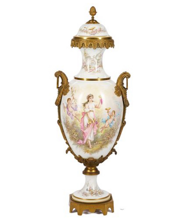 Monumental Sevres Style Urn