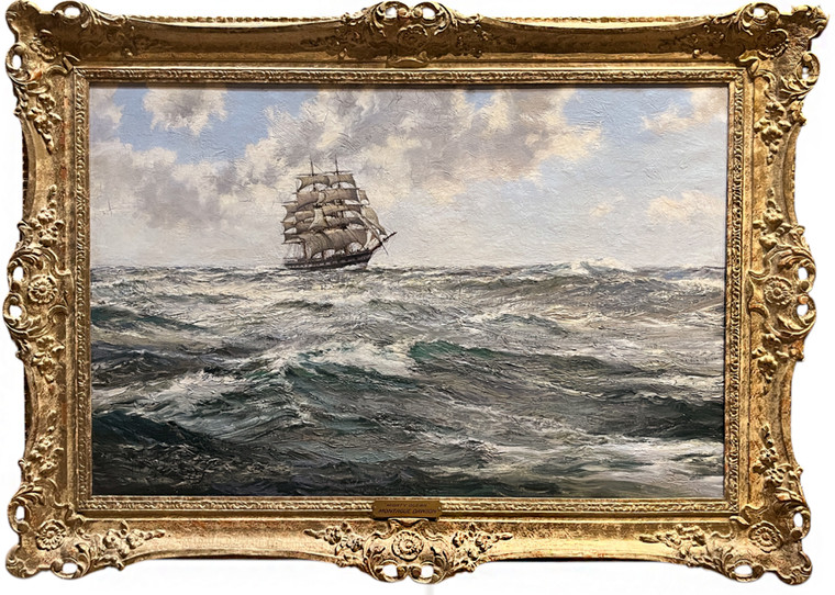 "Mighty Ocean" by Montague Dawson (British, 1890-1973)