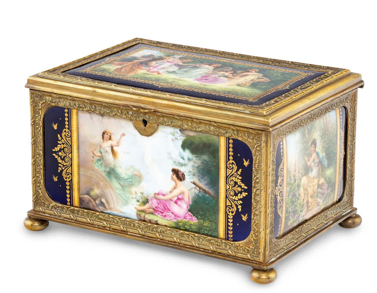 A Royal  Vienna  Porcelain Table Casket