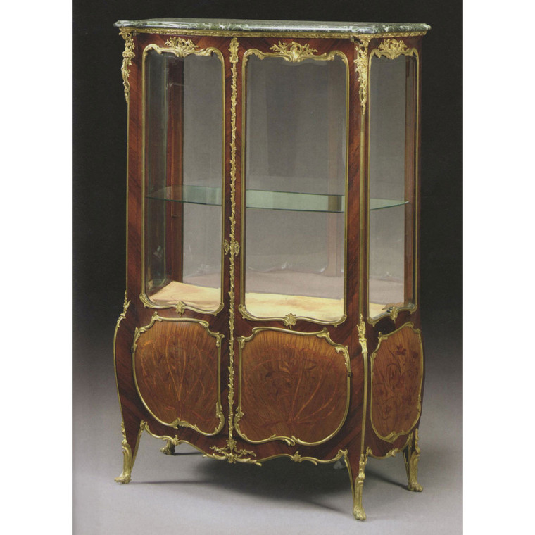 Ormolu-Mounted Mahogany and Marquetry Vitrine in the manner of Joseph-Emmanuel Zwiener