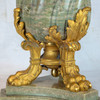 Pair of Elegant Louis XV Style Ormolu Mounted Green Marble Urns 