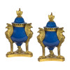 Pair of Sèvres Style Cobalt Blue Glaze and Ormolu Mounted Brule Parfums 