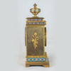 French Champleve Enamel and Gilt-Bronze Mantel Clock