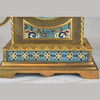 French Champleve Enamel and Gilt-Bronze Mantel Clock