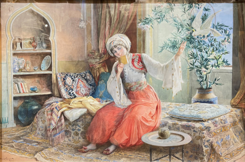 IsaCélini 『Scène de genre 』lithograph IsaCélini 『Scène de genre