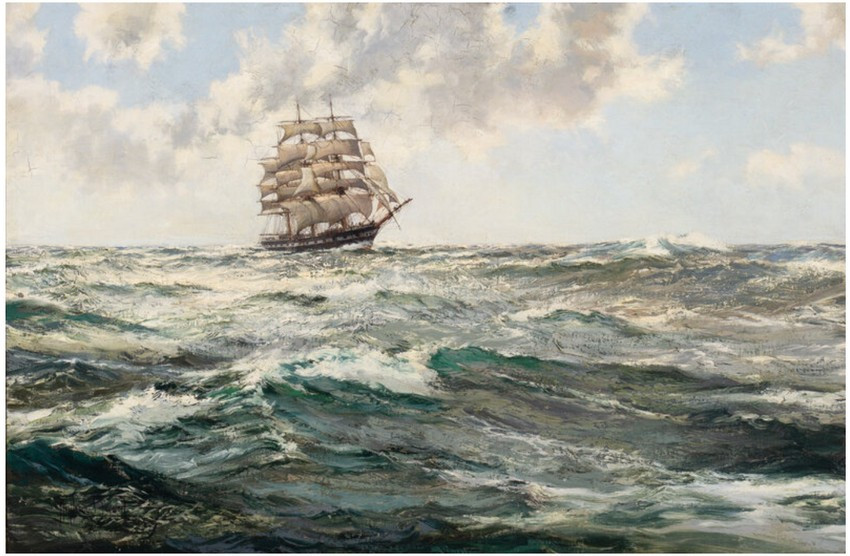帆船の海洋画 DAWSON Mighty Ocean