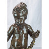 Pair of Gilt and Patinated Bronze Cupid Figural Sculptures