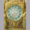 Figural Gilt Bronze Mantel Clock Three-piece Garniture