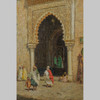 Orientalist Painting Depicting an Islamic Market 