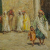Orientalist Painting Depicting an Islamic Market 