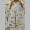 Gilt-Metal and Rock Crystal Cage-Formed Eight-Light Chandelier