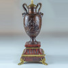 Pair of Neo-Classical Revival Bronze Urns Mounted as Lamps