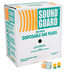 New Dynamics Sound Guard Two-Color PVC Foam Ear Plugs (NRR 29) (Box of ...