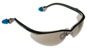 Plugs Safety Glasses with Gray Lens and PermaPlug Ear Plugs (NRR 25) Plugs Safety Glasses with Gray Lens and PermaPlug Ear Plugs (NRR 25)