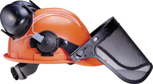 Tasco Woodsman Forestry System: Integrated Hard Hat, Ear Muffs and Wire Mesh Face Shield (NRR 24) Tasco Woodsman Forestry System: Integrated Hard Hat, Ear Muffs and Wire Mesh Face Shield (NRR 24)