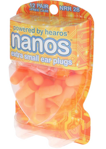 Hearos Nanos Extra Small - 12 Pair Pack Hearos Nanos Extra Small - 12 Pair Pack