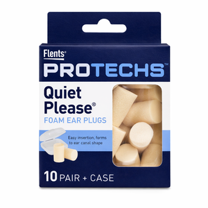 Flents ProTechs Quiet! Please UF Foam Ear Plugs (NRR 29) (10 Pairs)