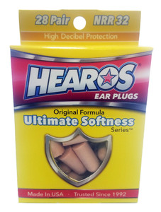 Hearos 5225 Original Formulation Ultimate Softness UF Foam Ear Plugs (NRR 32) (28 Pairs) Hearos 5225 Original Formulation Ultimate Softness UF Foam Ear Plugs (NRR 32) (28 Pairs)