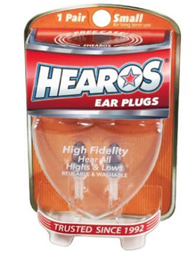 Hearos Earplugs Hi-Fi Natural Sound Musician's Ear Plugs (NRR 12)