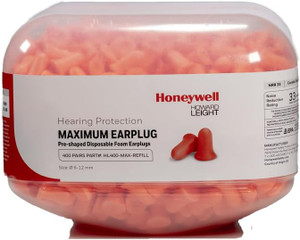 Howard Leight MAXIMUM Refill Canister (NRR 33) (Case of 2 Canisters, each with 400 Pairs) Howard Leight MAXIMUM Refill Canister (NRR 33) (Case of 2 Canisters, each with 400 Pairs)